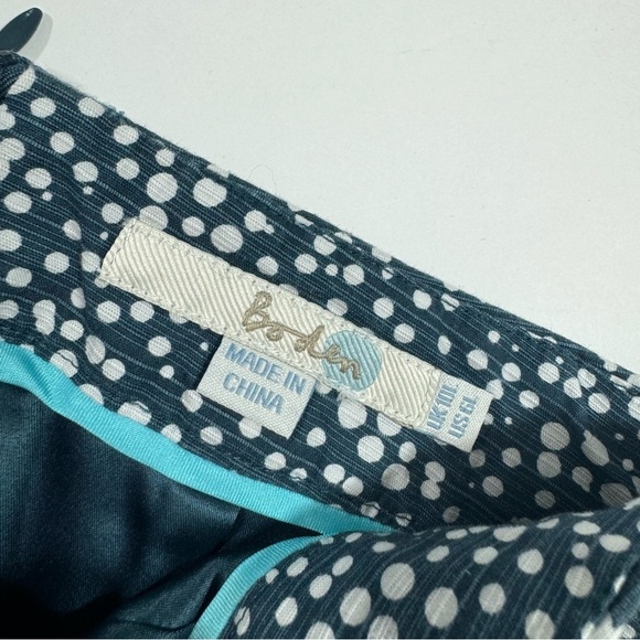 Boden Textured Pencil Skirt Blue White Dot Print - Picture 3 of 6